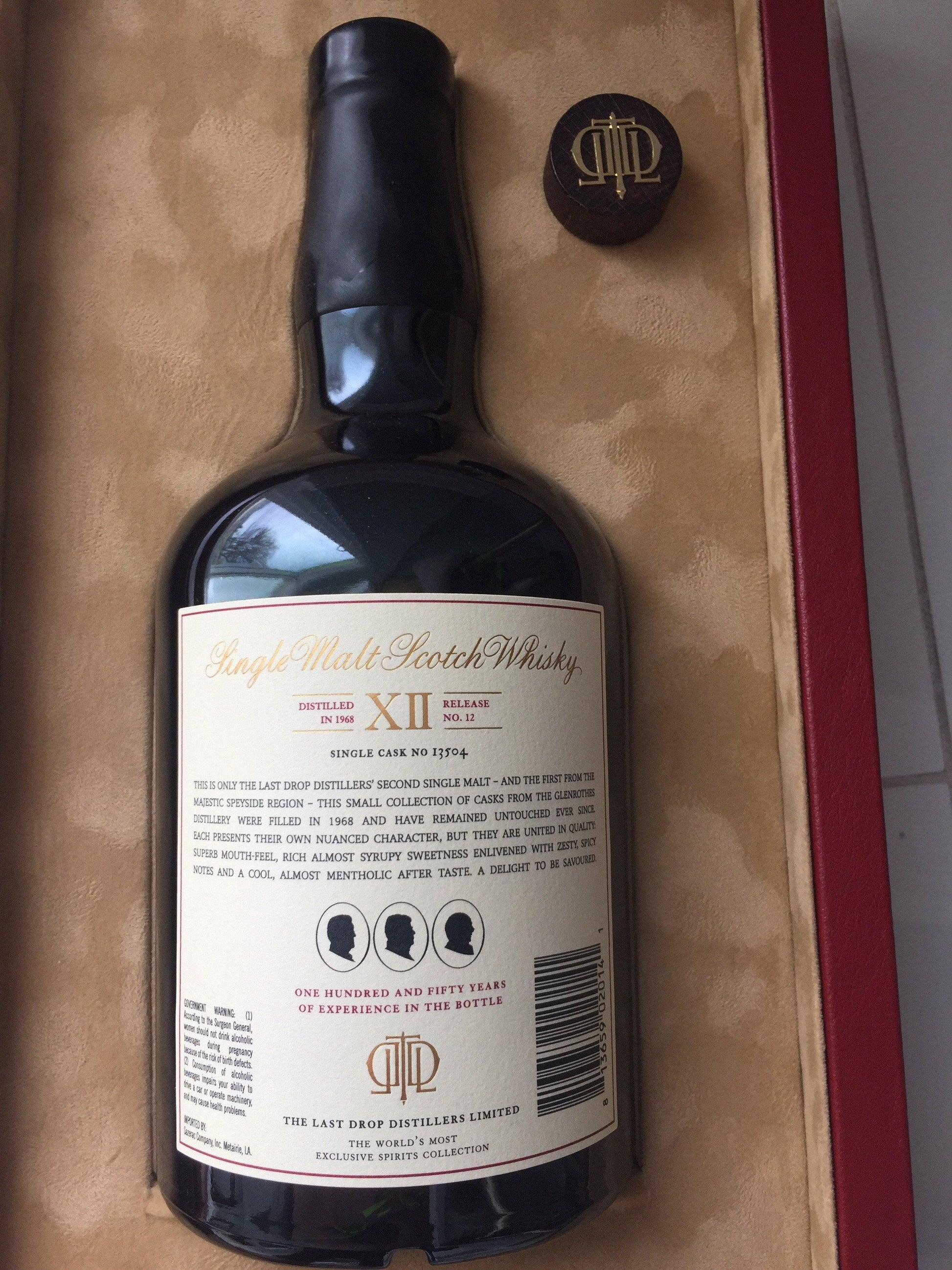 The Last Drop 1968 Glenrothes Single Cask 13504 - DrinksHero