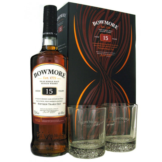 Bowmore 15 Year Old Glass Gift Pack