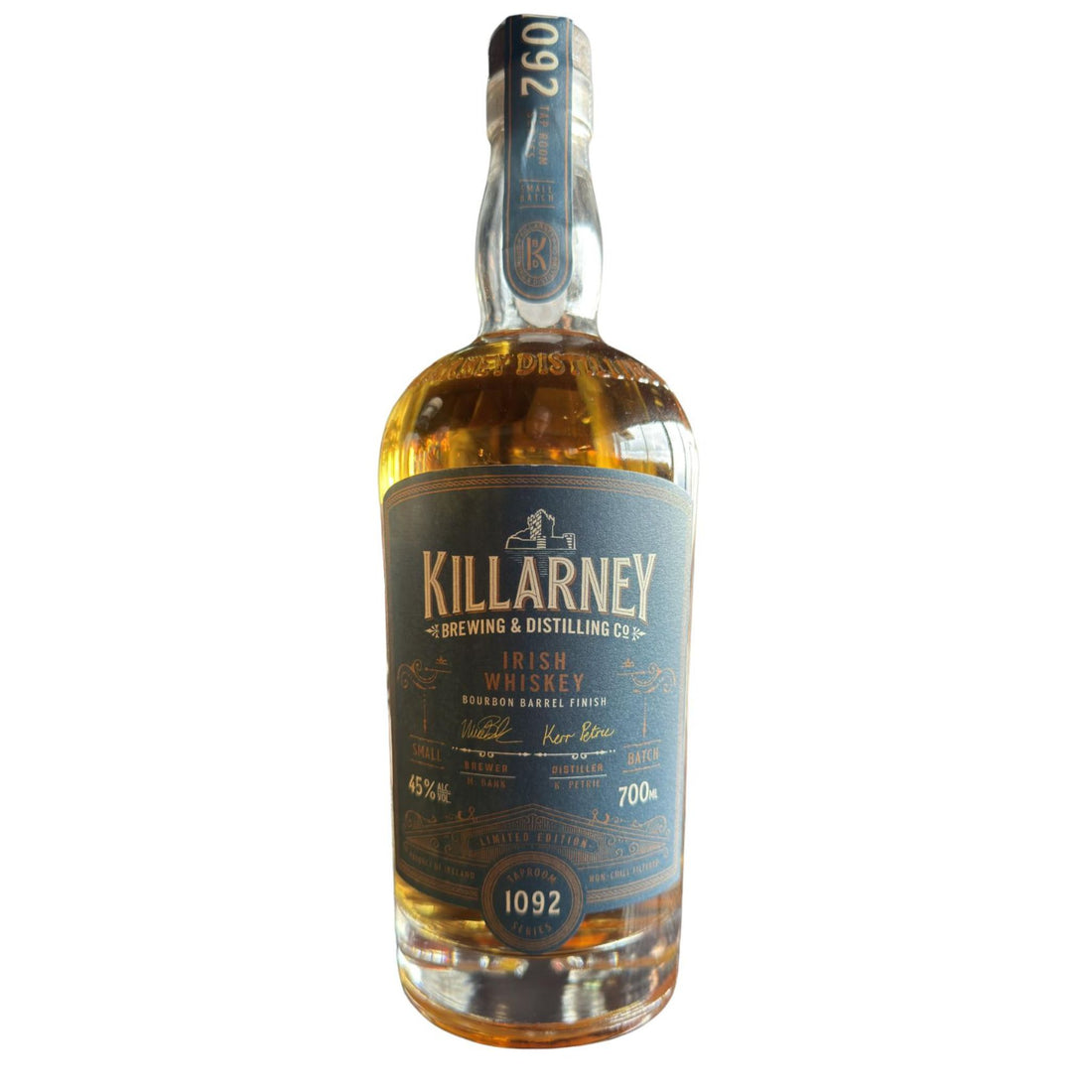 Killarney 1092 — triple-distilled premium blended Irish whiskey, 70cl — DrinksHero