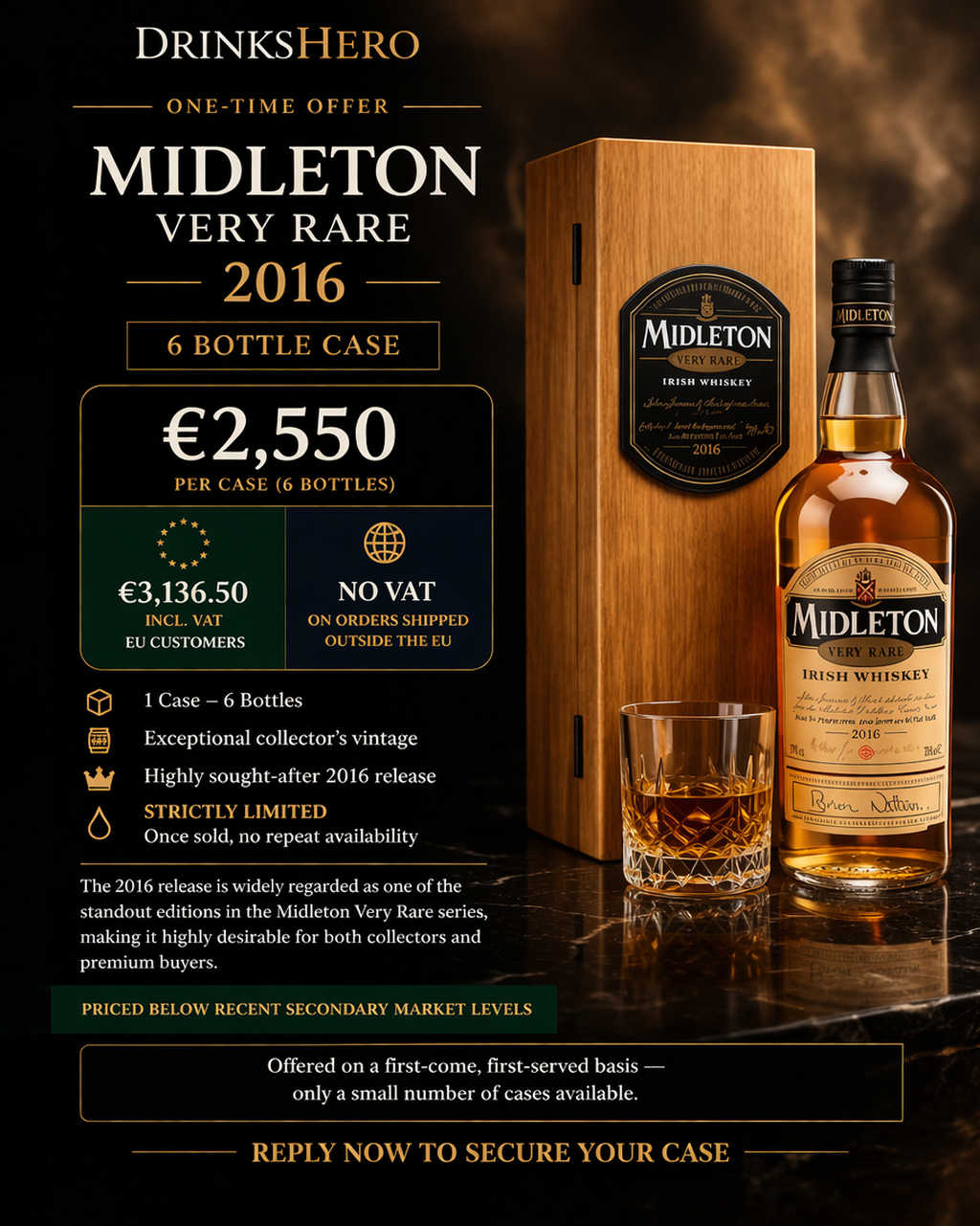 Midleton Very Rare 2016 – 6 Bottle Case
