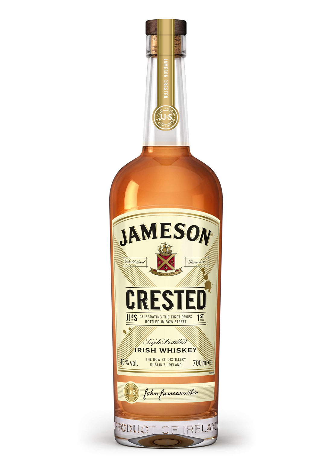 Jameson Crested — Blended Irish Whiskey, 70cl bottle — DrinksHero