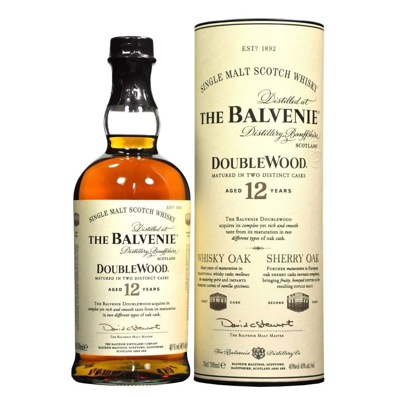 Balvenie 12YO Doublewood Scotch 70cl - DrinksHero