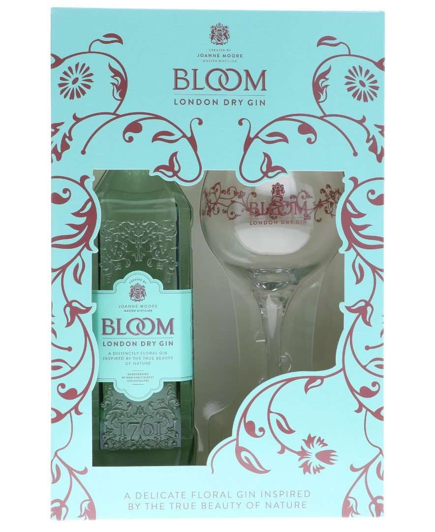 Bloom Gin 70cl Giftset + Copa Glass - DrinksHero