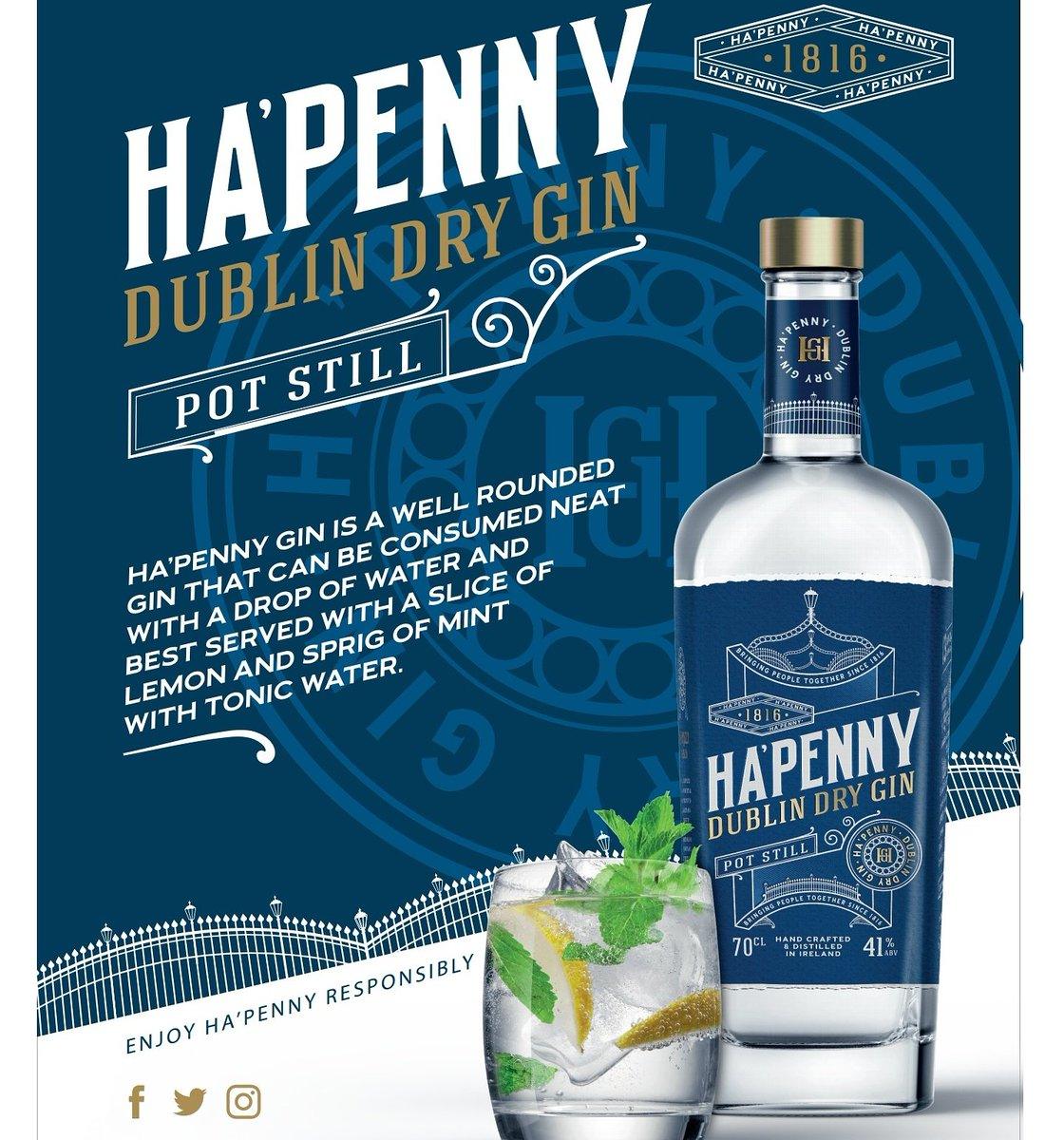 Hapenny Gin Dublin Dry Gin - DrinksHero