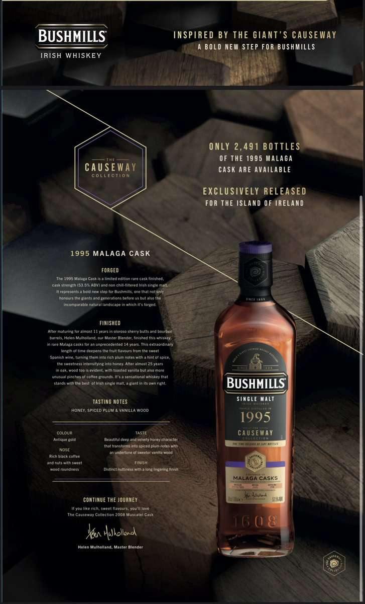 Bushmills Causeway Collection 1995 Malaga Cask 70cl - DrinksHero