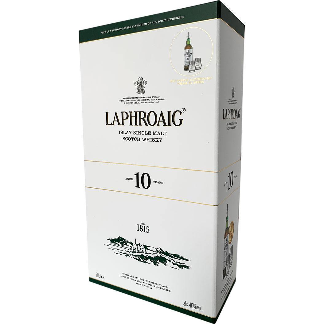 Laphroaigh 10 Year old Glass Pack - DrinksHero