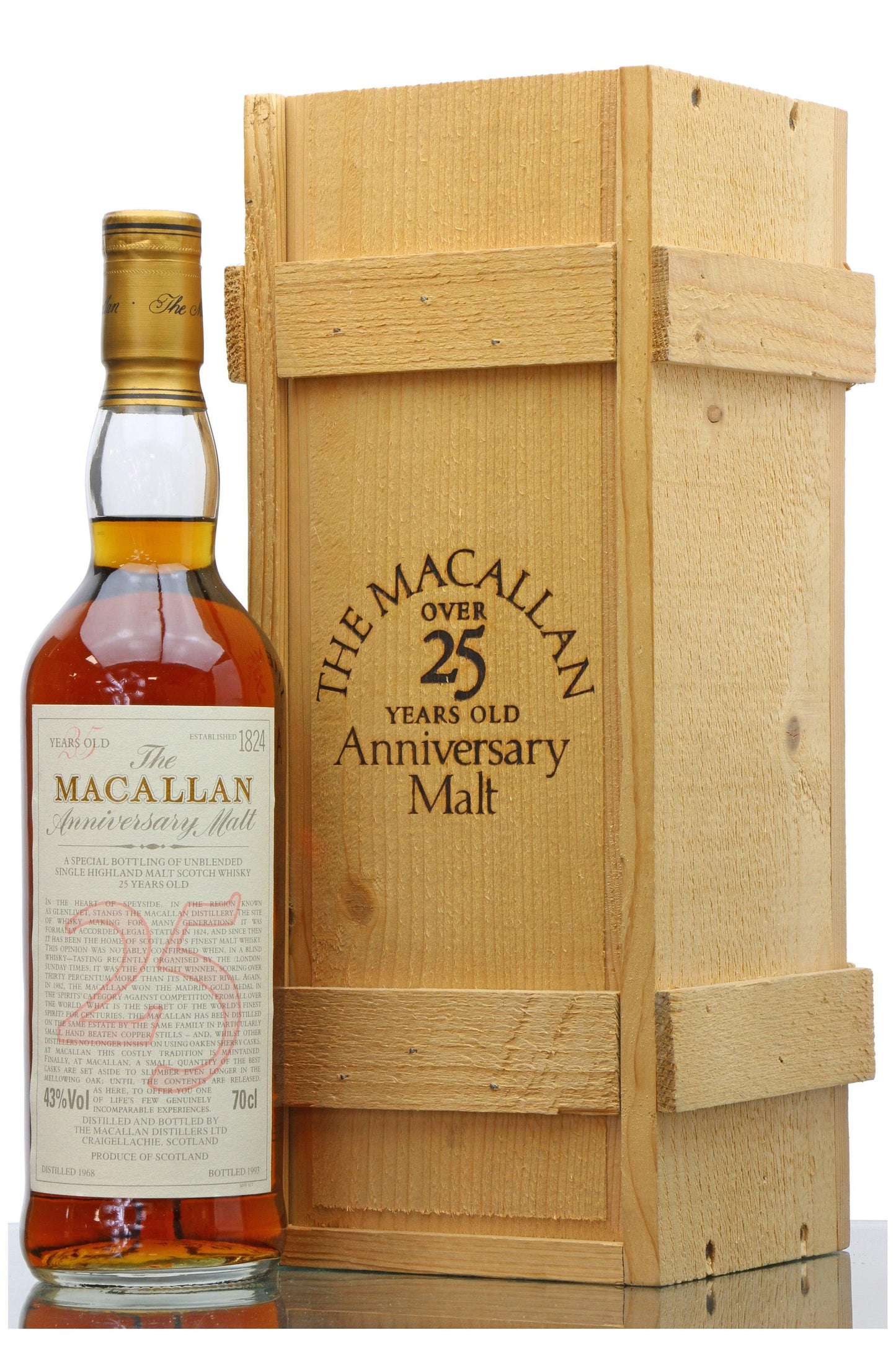Macallan 1968 25 Year Old Anniversary Malt - DrinksHero